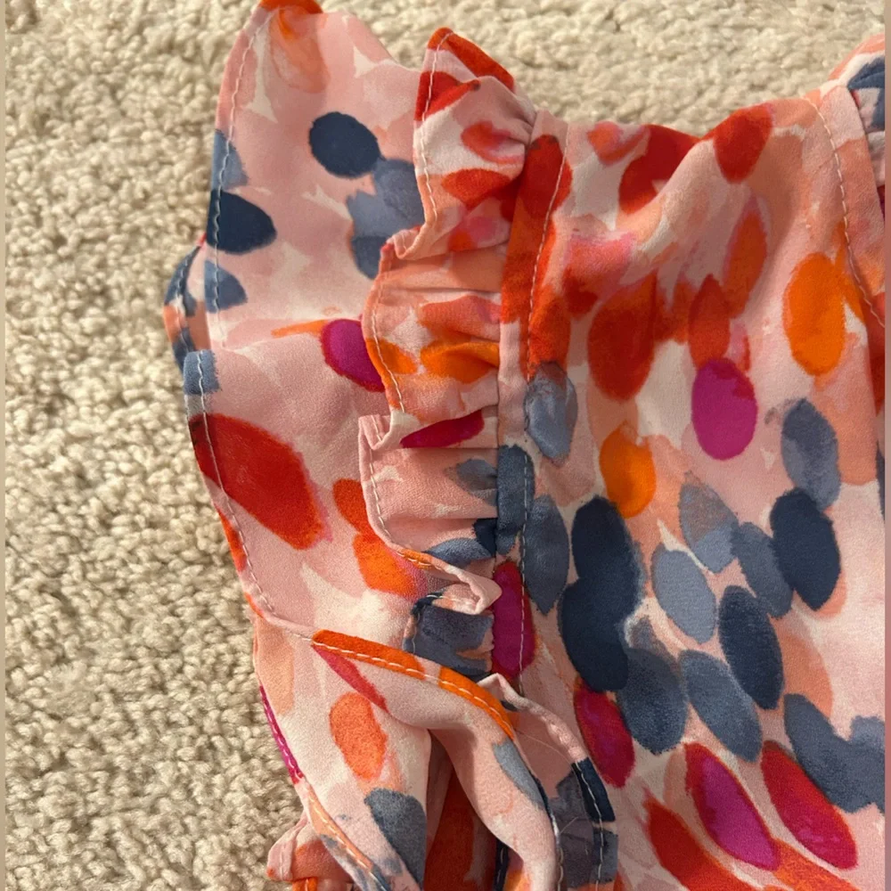 1.STATE Multicolor Ruffled Blouse - Picture 2 of 3